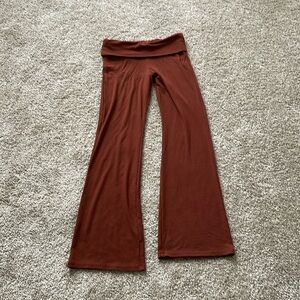 Wild Fable Fold Over Flare Ribbed Pants
